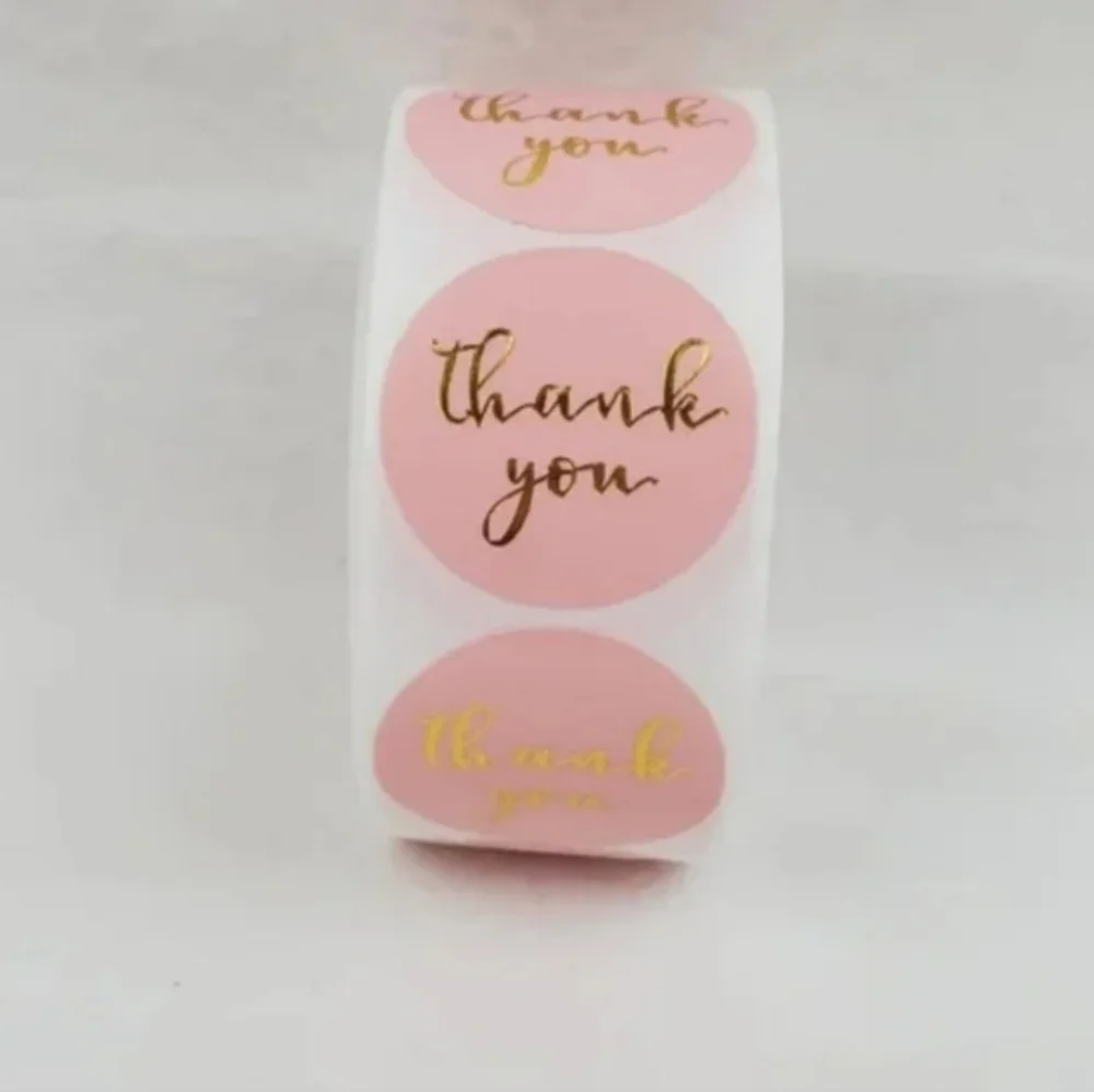500 Pieces Roll Thank You Sealing Sticker